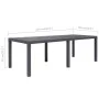 Mesa de jardín de plástico aspecto ratán marrón 220x90x72 cm de vidaXL, Mesas de jardín - Ref: Foro24-45609, Precio: 185,07 €...