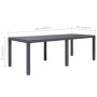 Mesa de jardín de plástico aspecto ratán marrón 220x90x72 cm de vidaXL, Mesas de jardín - Ref: Foro24-45609, Precio: 169,10 €...