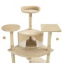 Rascador para gatos con poste de sisal 203 cm beige y blanco de , Mobiliario para gatos - Ref: Foro24-170527, Precio: 146,59 ...