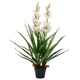 Planta artificial orquídea con macetero 100 cm verde de , Flora artificial - Ref: Foro24-245952, Precio: 54,24 €, Descuento: %