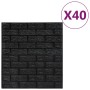 Papel pintado autoadhesivo ladrillos 3D 40 unidades negro de , Papel pintado - Ref: Foro24-150726, Precio: 103,10 €, Descuent...