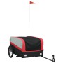 Remolque para bicicleta hierro negro y rojo 45 kg de , Remolques para bicicletas - Ref: Foro24-94048, Precio: 81,49 €, Descue...