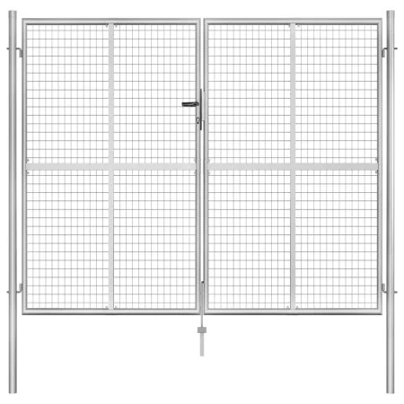 Gartentor aus silber verzinktem Stahl, 306 x 250 cm von vidaXL, Gartentore - Ref: Foro24-144766, Preis: 586,26 €, Rabatt: %