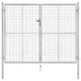 Gartentor aus silber verzinktem Stahl, 306 x 250 cm von vidaXL, Gartentore - Ref: Foro24-144766, Preis: 586,26 €, Rabatt: %