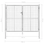 Gartentor aus silber verzinktem Stahl, 306 x 250 cm von vidaXL, Gartentore - Ref: Foro24-144766, Preis: 586,26 €, Rabatt: %