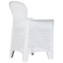 Sillas jardín con cojines 2 uds plástico aspecto ratán blanco de vidaXL, Sillas de jardín - Ref: Foro24-45598, Precio: 243,23...