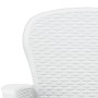 Sillas jardín con cojines 2 uds plástico aspecto ratán blanco de vidaXL, Sillas de jardín - Ref: Foro24-45598, Precio: 243,23...