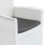 Sillas jardín con cojines 2 uds plástico aspecto ratán blanco de vidaXL, Sillas de jardín - Ref: Foro24-45598, Precio: 238,77...