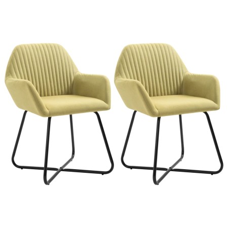 Sillas de comedor 2 unidades tela verde de vidaXL, Sillas de comedor - Ref: Foro24-249812, Precio: 161,55 €, Descuento: %