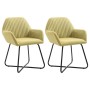 Sillas de comedor 2 unidades tela verde de vidaXL, Sillas de comedor - Ref: Foro24-249812, Precio: 161,55 €, Descuento: %