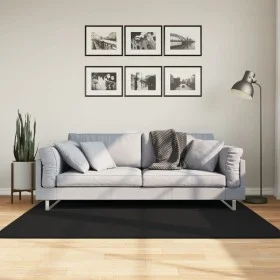 Alfombra de pelo corto suave lavable HUARTE negro 120x170 cm de , Alfombras - Ref: Foro24-375114, Precio: 58,15 €, Descuento: %