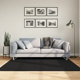 HUARTE schwarzer Kurzflor-Teppich mit weichem Abwaschverhalten 160x160 cm von , Teppiche - Ref: Foro24-375116, Preis: 81,94 €...