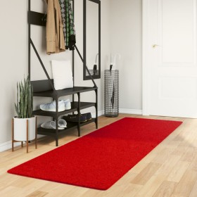 Alfombra de pelo corto suave lavable HUARTE rojo 80x250 cm de , Alfombras - Ref: Foro24-375168, Precio: 45,11 €, Descuento: %