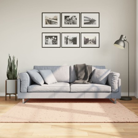Alfombra de pelo corto suave lavable HUARTE rosado 160x160 cm de , Alfombras - Ref: Foro24-375154, Precio: 54,30 €, Descuento: %