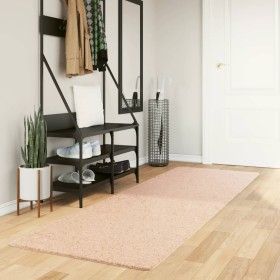 Alfombra de pelo corto suave lavable HUARTE rosado 80x250 cm de , Alfombras - Ref: Foro24-375149, Precio: 39,36 €, Descuento: %