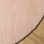 Alfombra de pelo corto suave lavable HUARTE rosado Ø 100 cm de , Alfombras - Ref: Foro24-375161, Precio: 27,38 €, Descuento: %