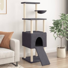 Rascador para gatos con postes de sisal gris oscuro 153 cm de , Mobiliario para gatos - Ref: Foro24-172117, Precio: 64,55 €, ...