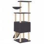 Rascador para gatos con postes de sisal gris oscuro 153 cm de , Mobiliario para gatos - Ref: Foro24-172117, Precio: 64,55 €, ...