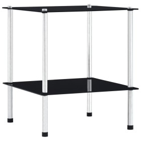 Estantería de 2 niveles vidrio templado negro 40x40x47cm de vidaXL, Librerías y estanterías - Ref: Foro24-249508, Precio: 33,...
