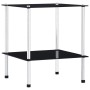 Estantería de 2 niveles vidrio templado negro 40x40x47cm de vidaXL, Librerías y estanterías - Ref: Foro24-249508, Precio: 33,...
