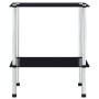 Estantería de 2 niveles vidrio templado negro 40x40x47cm de vidaXL, Librerías y estanterías - Ref: Foro24-249508, Precio: 33,...