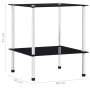 Estantería de 2 niveles vidrio templado negro 40x40x47cm de vidaXL, Librerías y estanterías - Ref: Foro24-249508, Precio: 33,...