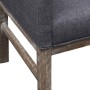 Banco con cojín acolchado madera de caucho tela gris oscuro en Sofás | Comprar online en Foru.es