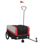 Remolque para bicicleta hierro negro y rojo 45 kg de , Remolques para bicicletas - Ref: Foro24-94062, Precio: 85,97 €, Descue...