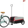 Remolque para bicicleta hierro negro y rojo 45 kg de , Remolques para bicicletas - Ref: Foro24-94069, Precio: 84,94 €, Descue...