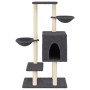 Rascador para gatos con postes de sisal gris oscuro 117 cm de , Mobiliario para gatos - Ref: Foro24-172120, Precio: 61,38 €, ...