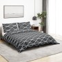 Juego de funda nórdica algodón gris 220x240 cm de , Fundas de nórdico - Ref: Foro24-136051, Precio: 26,23 €, Descuento: %