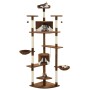 Rascador para gatos con poste de sisal marrón y blanco 203 cm de , Mobiliario para gatos - Ref: Foro24-170528, Precio: 145,48...