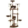 Rascador para gatos con poste de sisal marrón y blanco 203 cm de , Mobiliario para gatos - Ref: Foro24-170528, Precio: 130,38...