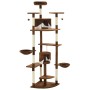 Rascador para gatos con poste de sisal marrón y blanco 203 cm de , Mobiliario para gatos - Ref: Foro24-170528, Precio: 145,48...