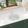 Fregadero de cocina de granito con un seno redondo blanco de vidaXL, Fregaderos - Ref: Foro24-144865, Precio: 183,88 €, Descu...