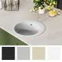 Fregadero de cocina de granito con un seno redondo blanco de vidaXL, Fregaderos - Ref: Foro24-144865, Precio: 183,88 €, Descu...