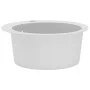 Fregadero de cocina de granito con un seno redondo blanco de vidaXL, Fregaderos - Ref: Foro24-144865, Precio: 183,88 €, Descu...