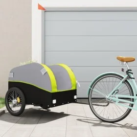 Remolque para bicicleta hierro negro y verde 45 kg de , Remolques para bicicletas - Ref: Foro24-94137, Precio: 97,08 €, Descu...