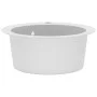 Fregadero de cocina de granito con un seno redondo blanco de vidaXL, Fregaderos - Ref: Foro24-144865, Precio: 183,88 €, Descu...