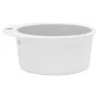 Fregadero de cocina de granito con un seno redondo blanco de vidaXL, Fregaderos - Ref: Foro24-144865, Precio: 183,88 €, Descu...