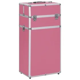 Maletín trolley de maquillaje de aluminio rosa de vidaXL, Neceseres - Ref: Foro24-91823, Precio: 103,79 €, Descuento: %