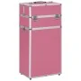 Maletín trolley de maquillaje de aluminio rosa de vidaXL, Neceseres - Ref: Foro24-91823, Precio: 103,79 €, Descuento: %