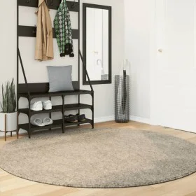 Alfombra pelo largo aspecto brillante ISTAN beige Ø 200 cm de , Alfombras - Ref: Foro24-375661, Precio: 83,72 €, Descuento: %