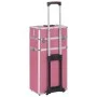 Maletín trolley de maquillaje de aluminio rosa de vidaXL, Neceseres - Ref: Foro24-91823, Precio: 103,79 €, Descuento: %