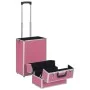 Maletín trolley de maquillaje de aluminio rosa de vidaXL, Neceseres - Ref: Foro24-91823, Precio: 103,79 €, Descuento: %