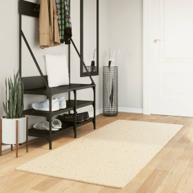 Alfombra de pelo corto suave lavable HUARTE crema 80x200 cm de , Alfombras - Ref: Foro24-375034, Precio: 42,91 €, Descuento: %