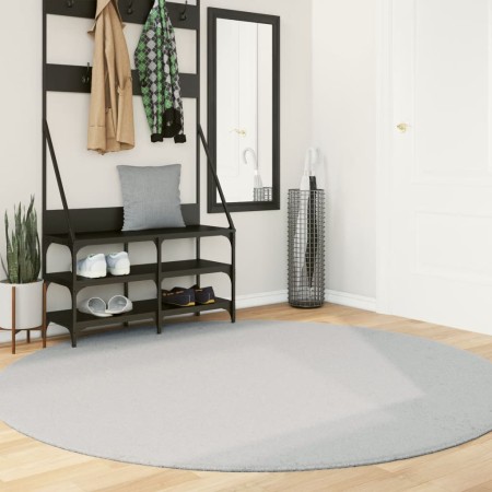 Alfombra de pelo corto suave lavable HUARTE gris Ø 200 cm de , Alfombras - Ref: Foro24-375088, Precio: 101,28 €, Descuento: %