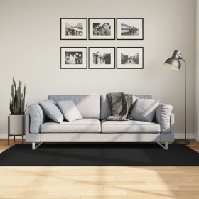 Alfombra de pelo corto suave lavable HUARTE negro 100x200 cm de , Alfombras - Ref: Foro24-375112, Precio: 70,51 €, Descuento: %