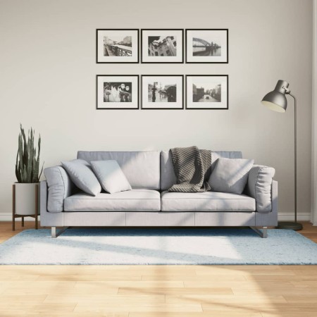 Alfombra de pelo corto suave lavable HUARTE azul 100x200 cm de , Alfombras - Ref: Foro24-375131, Precio: 42,27 €, Descuento: %