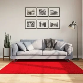 Alfombra de pelo corto suave lavable HUARTE rojo 160x160 cm de , Alfombras - Ref: Foro24-375173, Precio: 53,97 €, Descuento: %
